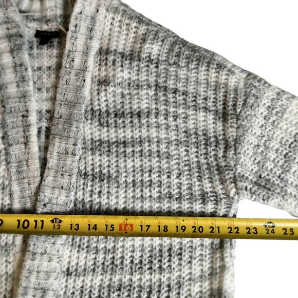 TORRID Cocoon Cardigan Sz 0  L/12 Heather Grey Brushed Fleece Knit 16301641 - Picture 10 of 15